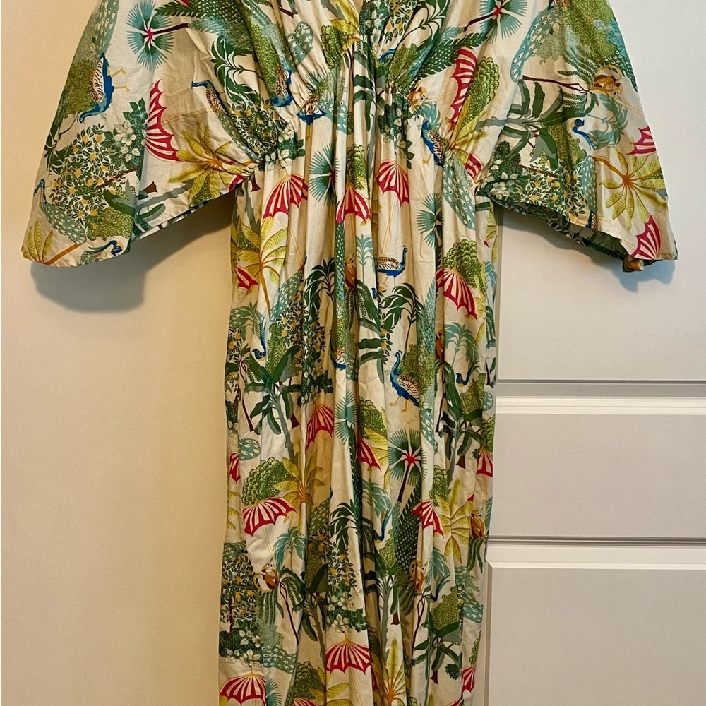 Beau & Ro Pink Birdcage Kaftan Maxi Dress